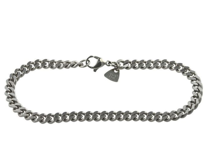 Men's Titanium Curb Chain Bracelet