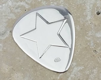 Personalised Silver Star Plectrum