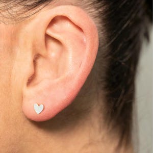 Sterling Silver Heart Labret Earring