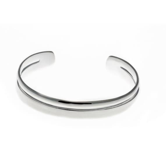 Silver Split Cuff Bracelet by David Louis