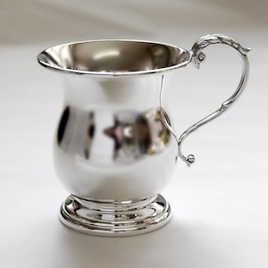 Personalised Sterling Silver Christening Cup with Free Engraving
