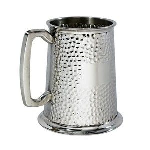 Personalised Tankard With Hammered Finish