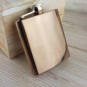 Personalised Natural Copper Plated Hip Flask