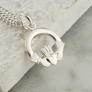 Symbol Of Love Claddagh Necklace In Silver