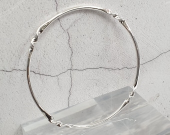 Silver Twist Bangle Elegant Sterling Silver Bracelet