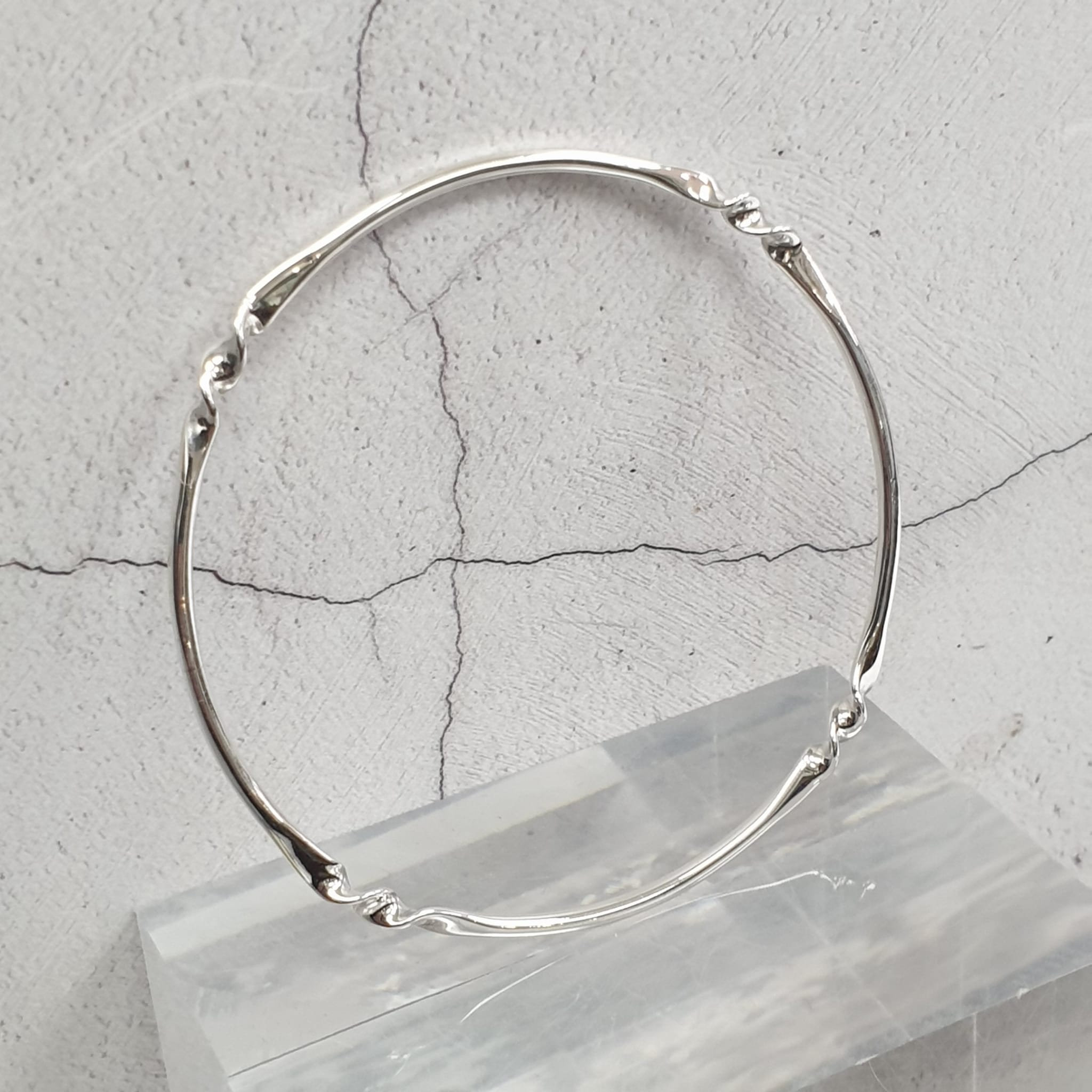 Silver Split Cuff Bracelet by David Louis