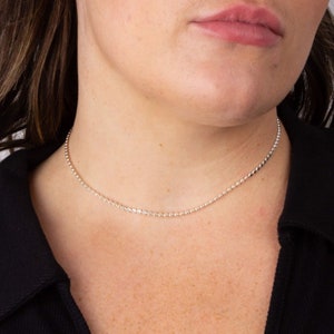 Sterling Silver Ladies Chain Diamond Cut Disc