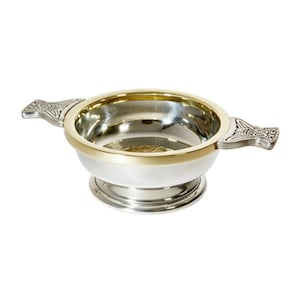 Pewter Quaich With Celtic Knot Detail
