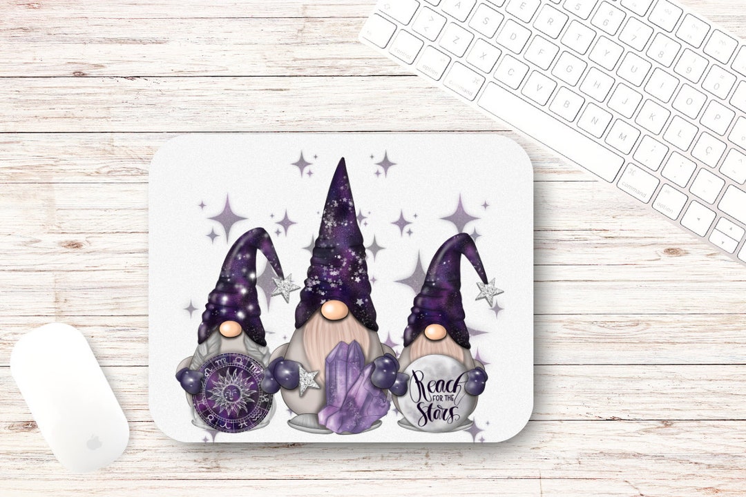 Gnome Astrology Mouse Pad/large Square Rubber Mouse Pad/desk Top Mouse Pad/desk Accessory/home