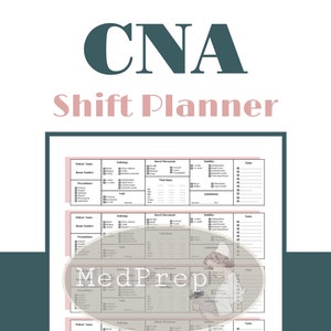 CNA Shift Planner | Patient Care Tech Report Sheet