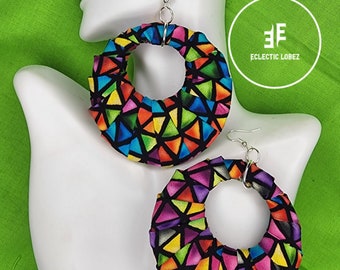 Vibrant Triangle Round earrings