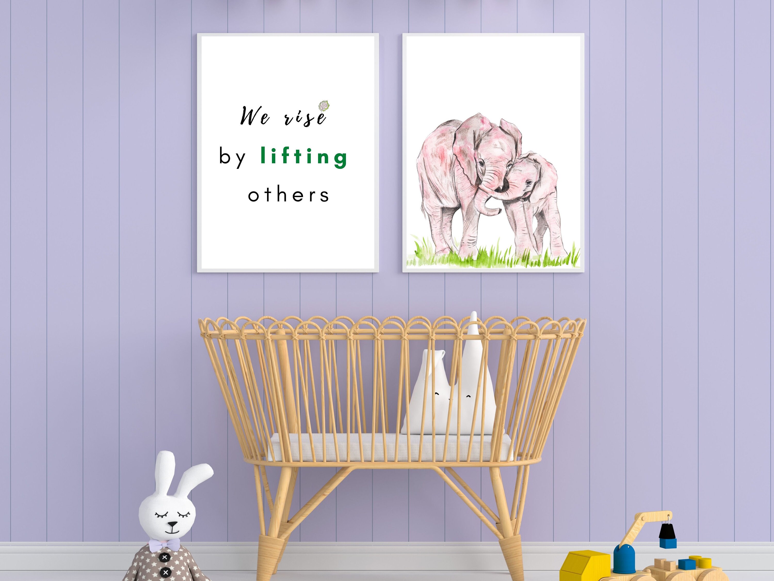 Set of 2 Nursery Prints Nursery Wall Art Kids Bedroom Wall Etsy