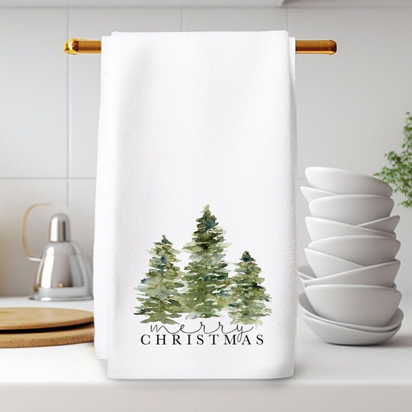Christmas Tree Hand Towel, Holiday Guest Towel, Christmas Hand Towel, Holiday Gift, Winter Hand Towel, Holiday Bath Decor, Holiday Kitchen