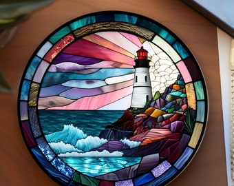 Lighthouse Coaster, Ocean Lover Gift, Nature Inspired Home Decor, Coffee Table Decor, Beach House Accessory, Home Office Accent, Sea Scape