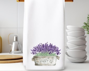 Handdoek lavendel bloemen: luxe gastenbaddecor van polyester en katoen