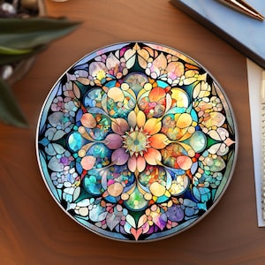 Mandala Design Coaster, Ceramic Coaster, Mandala Lover Gift, Eco-Friendly Home, Coffee Table Decor, Reading Nook Decor, Meditation Accessory