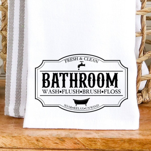 Black and White Bath Hand Towels - Etsy