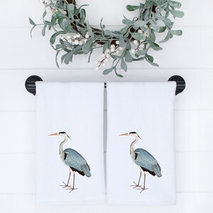 Blue Heron Hand Towel Nautical Bath Decor Blue Heron - Etsy
