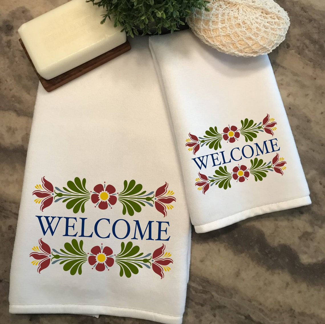 Guest bath Towel Set Towels Velour Towel Set Guest Etsy