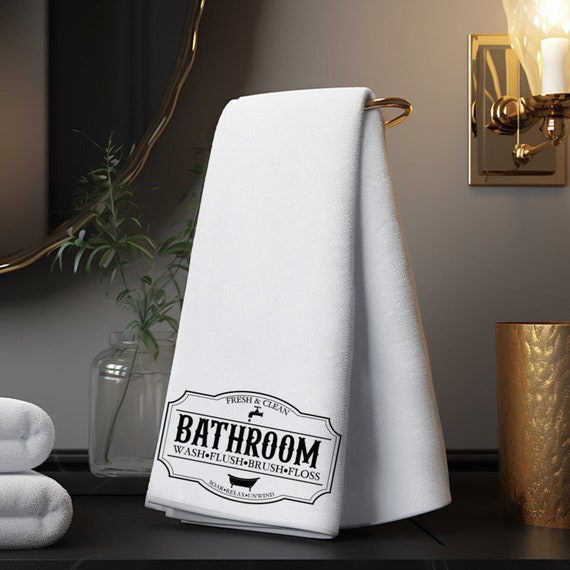 Black and white hand towels for bathroom hotsell