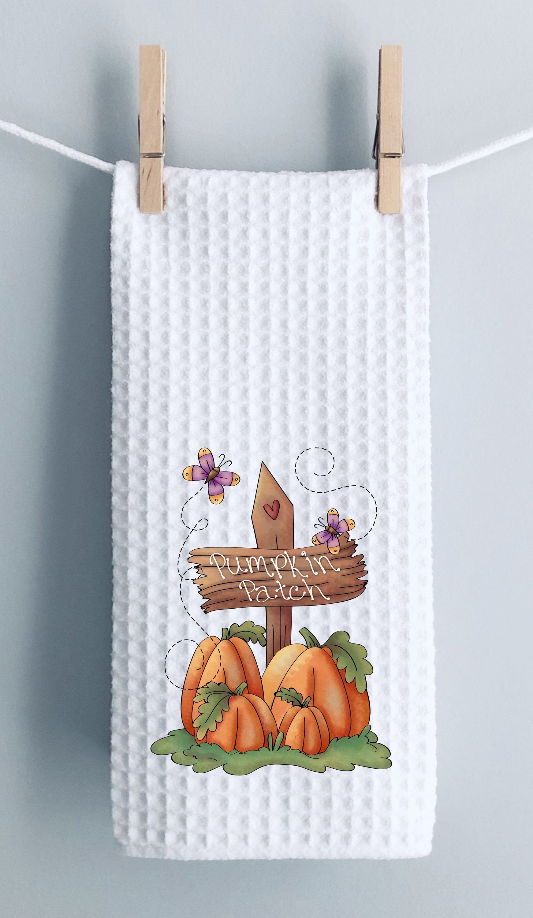 Pumpkin Patch Towel Fall Hand Towel Autumn Hand Towel Fall Etsy