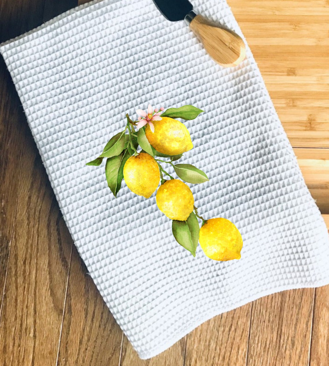 Lemon Kitchen Towel Lemon Tea Towel Lemon Yellow Towel Etsy