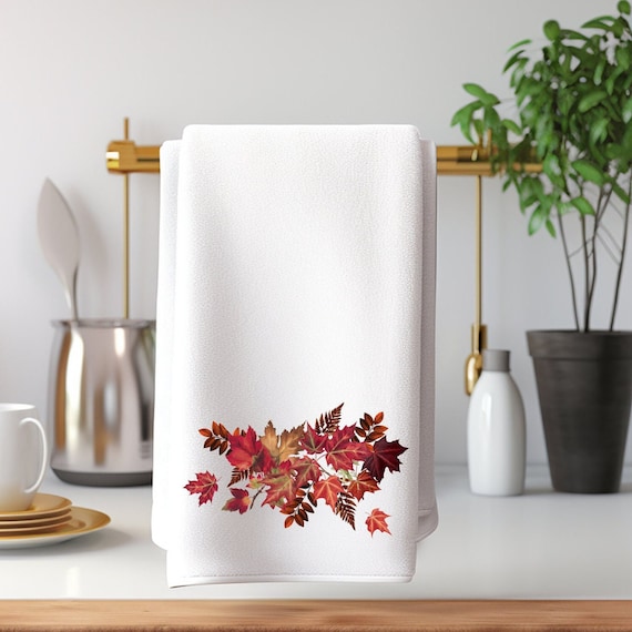 Autumn Leaves Hand Towel Fall Color Bath Decor Luxury Guest Towel Elegant Hand Towel Fall Home Decor Sophisticated Home Decor Etsy Ireland