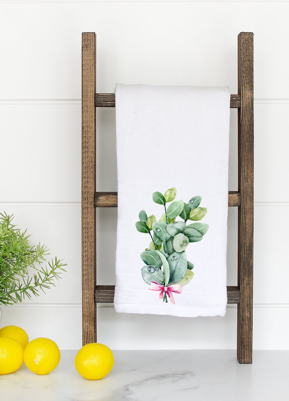 Eucalyptus Towel Kitchen Towel Dish Towel Waffle Weave Etsy