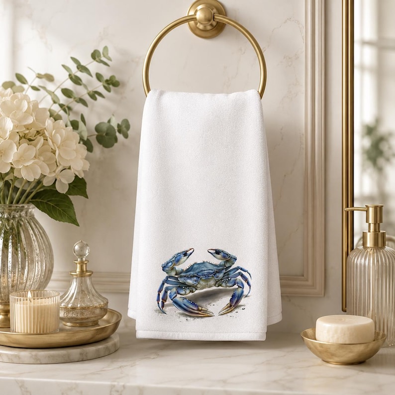 Blue Crab Hand Towel - Thumbnail 3