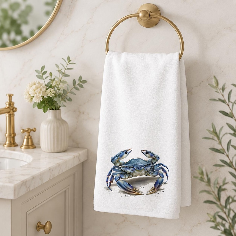 Blue Crab Hand Towel - Thumbnail 4