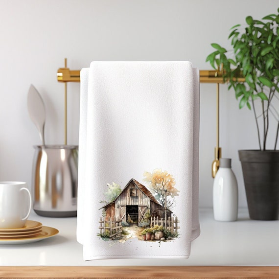 Old Farm Stable Hand Towel Farmhouse Decor 15x25 Inch Microvelour Towel Elegant Guest Towel Luxury Hand Towel Farmhouse Bath or Kitchen Etsy UK