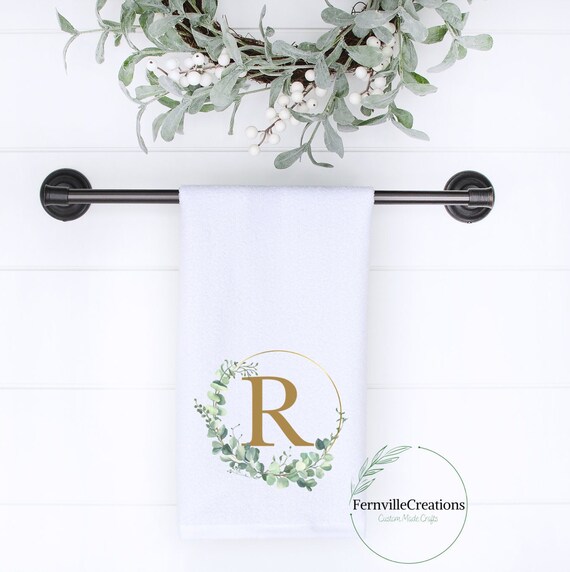 Eucalyptus Hand Towel Personalized Bath Towel Eucalyptus Etsy