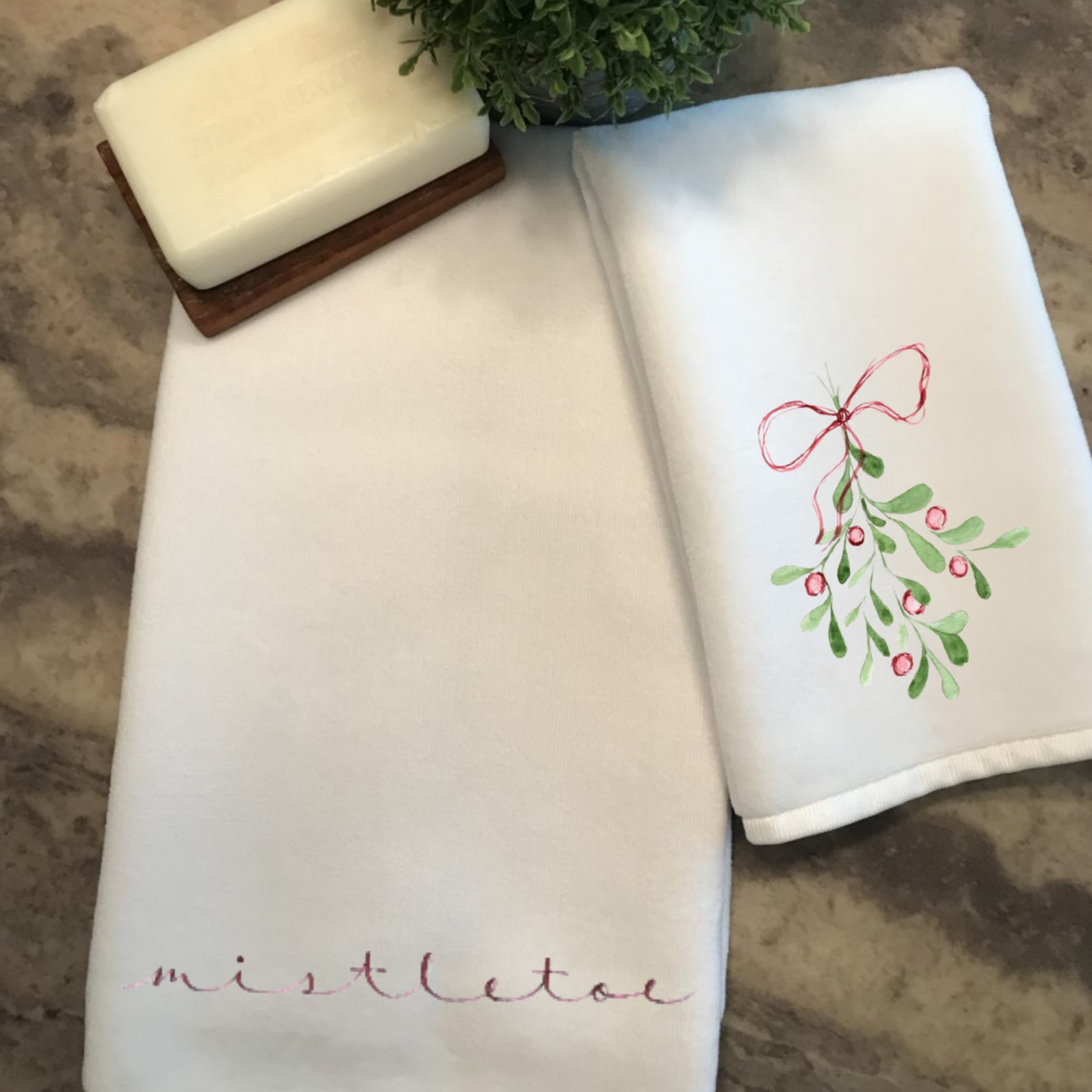 Christmas Towel Set Holiday Towels Holiday Kitchen Towels Etsy