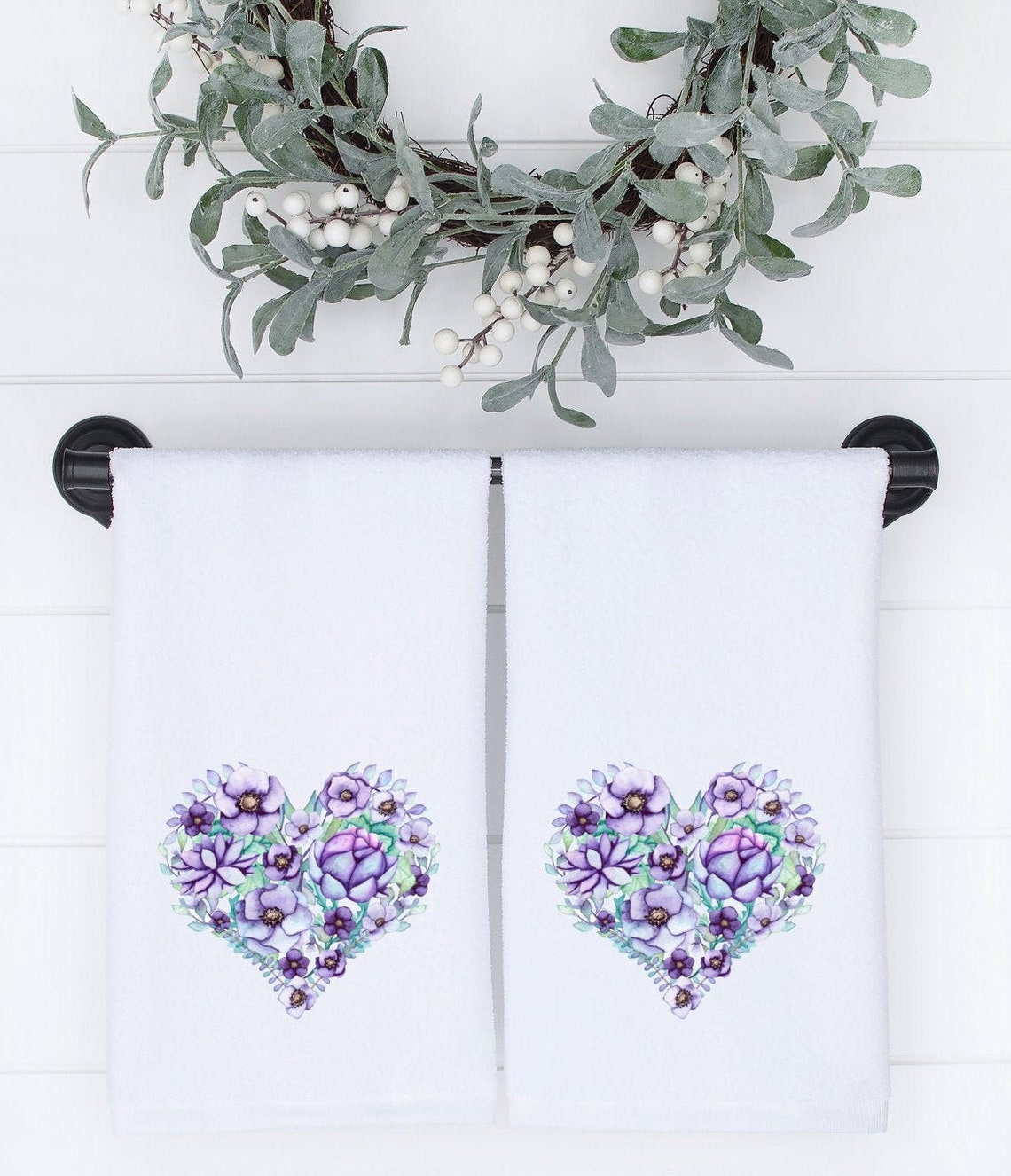 Lavender Flower Hand Towels Ultra Plush Towel Set Lavender Etsy