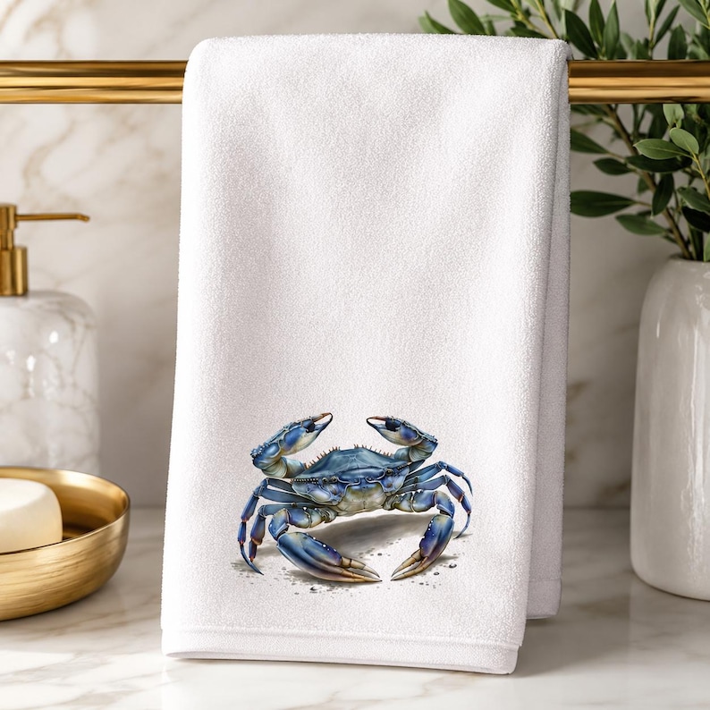 Blue Crab Hand Towel - Thumbnail 2