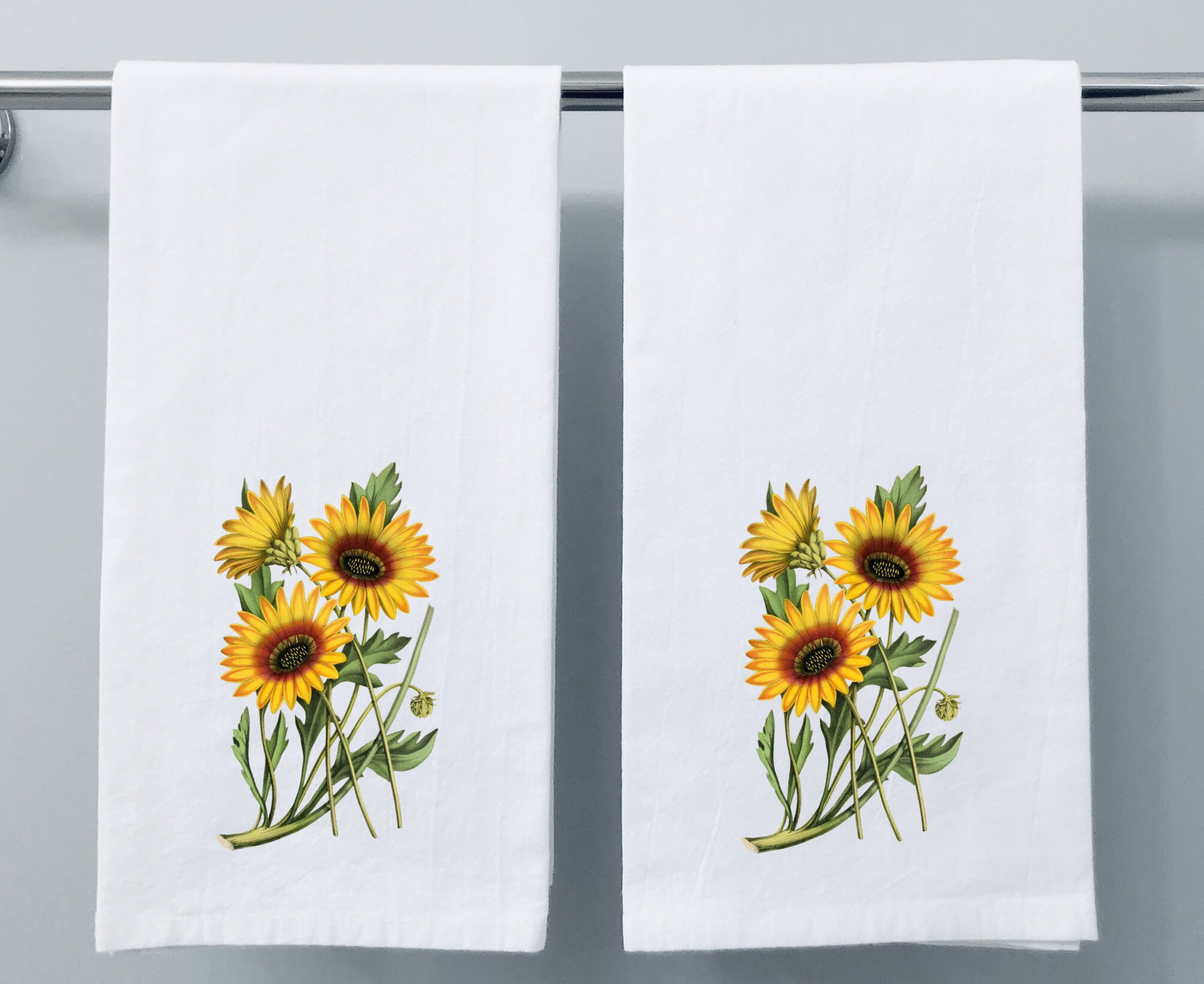 Yellow Daisy Hand Towels Yellow Flower Towel Set Ultra Plush Etsy