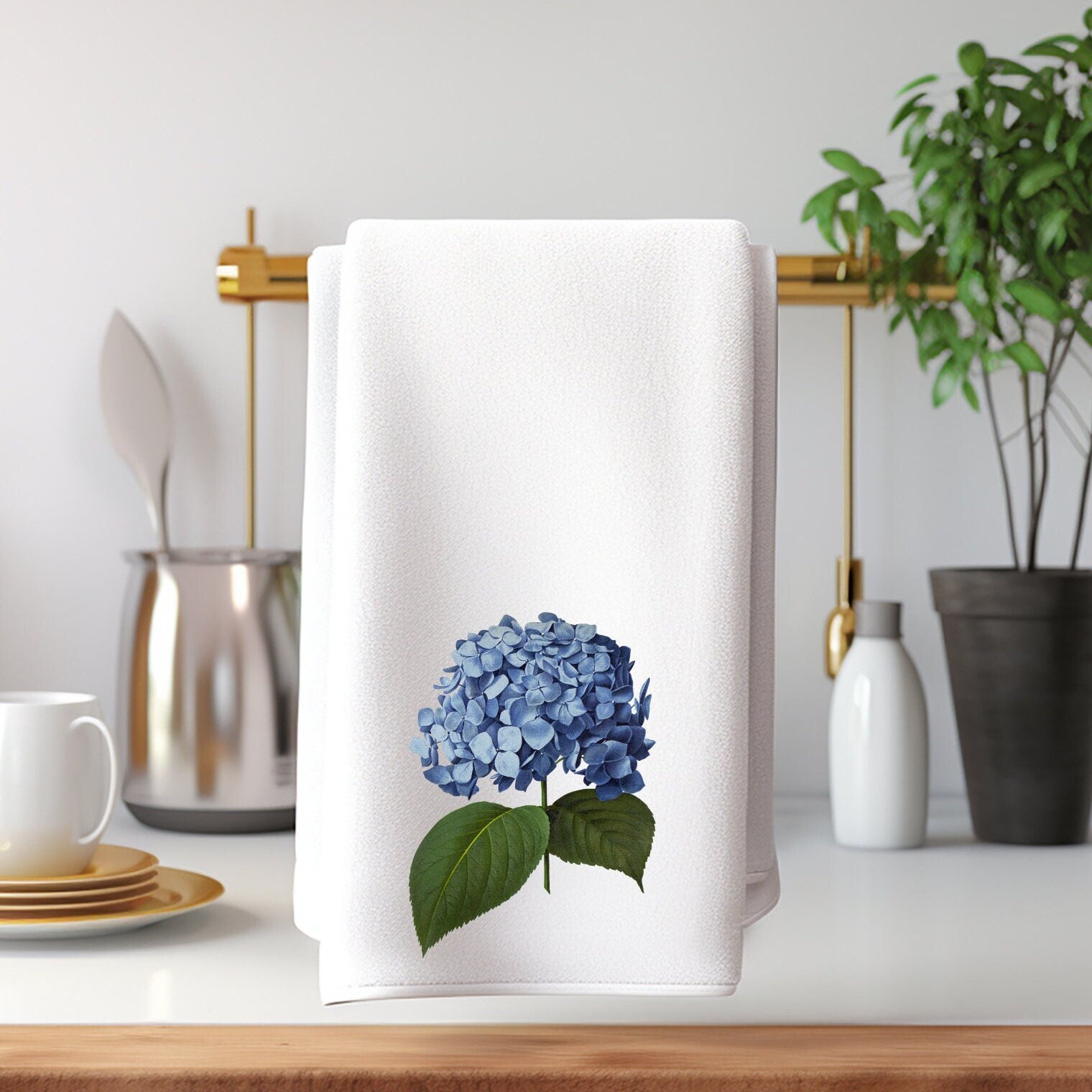 Blue Hydrangea Hand Towel Decorative Bath Decor Blue Floral Guest Bath Hydrangea Home Decor Luxury Bath Accessory Elegant Powder Room Etsy