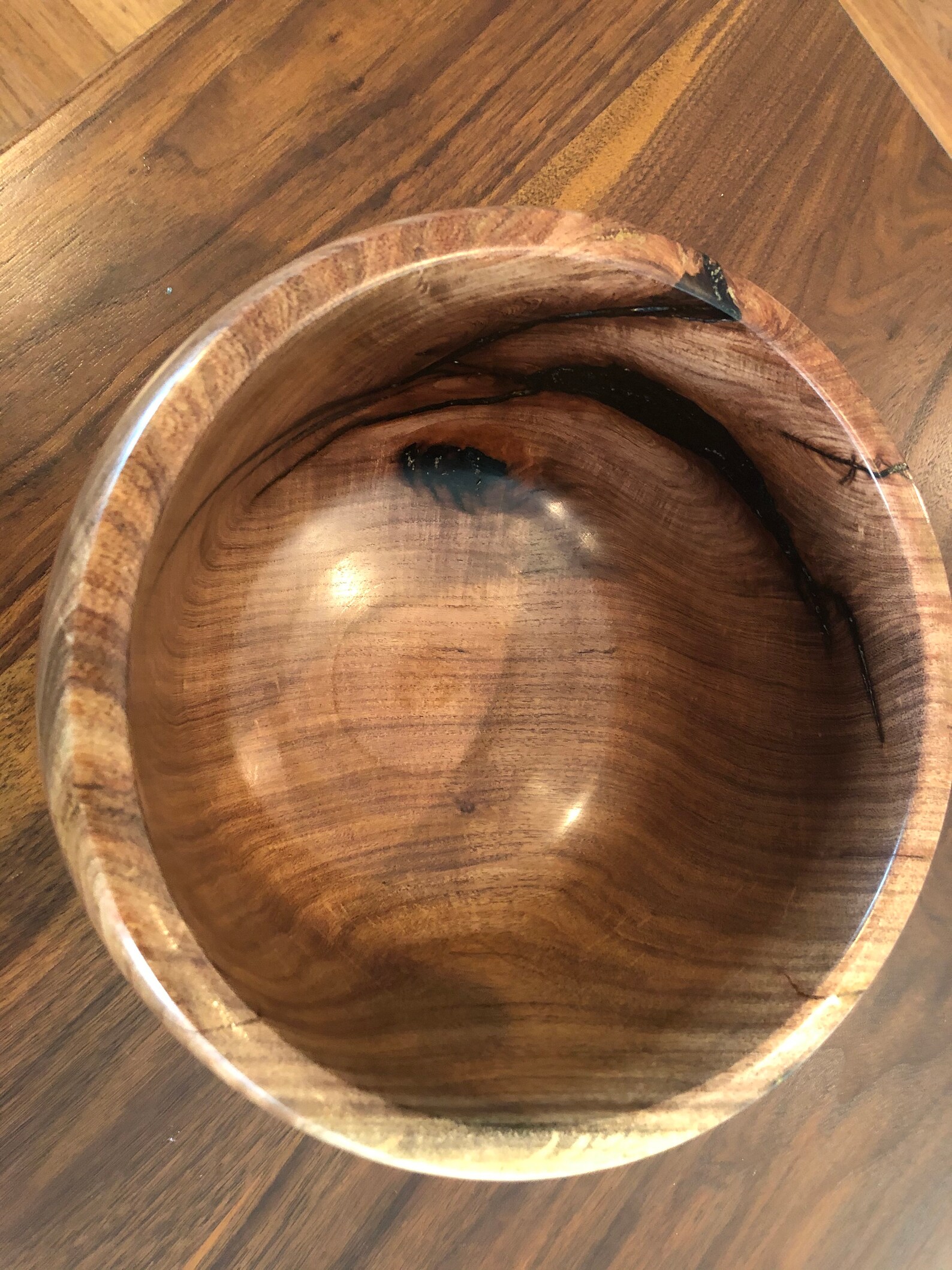 Mesquite Wood Bowl with Epoxy Resin Inlay Etsy