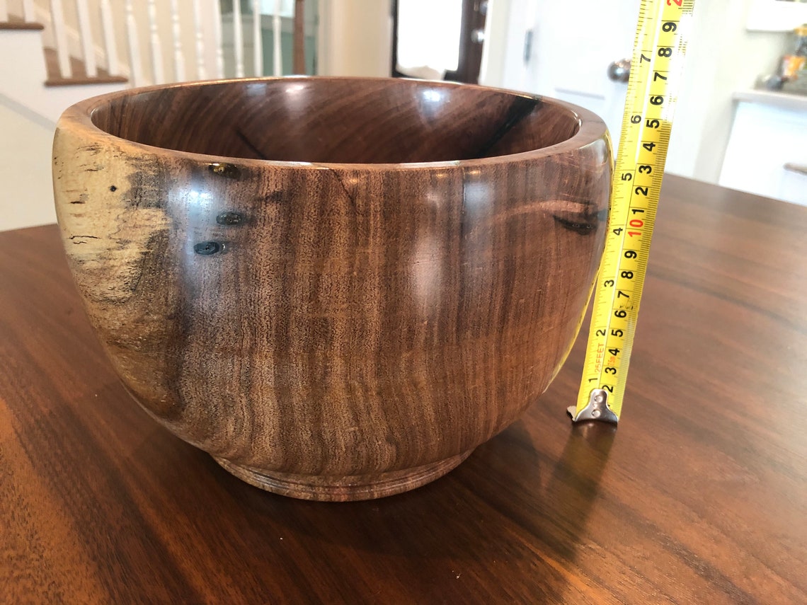 Mesquite Wood Bowl with Epoxy Resin Inlay Etsy