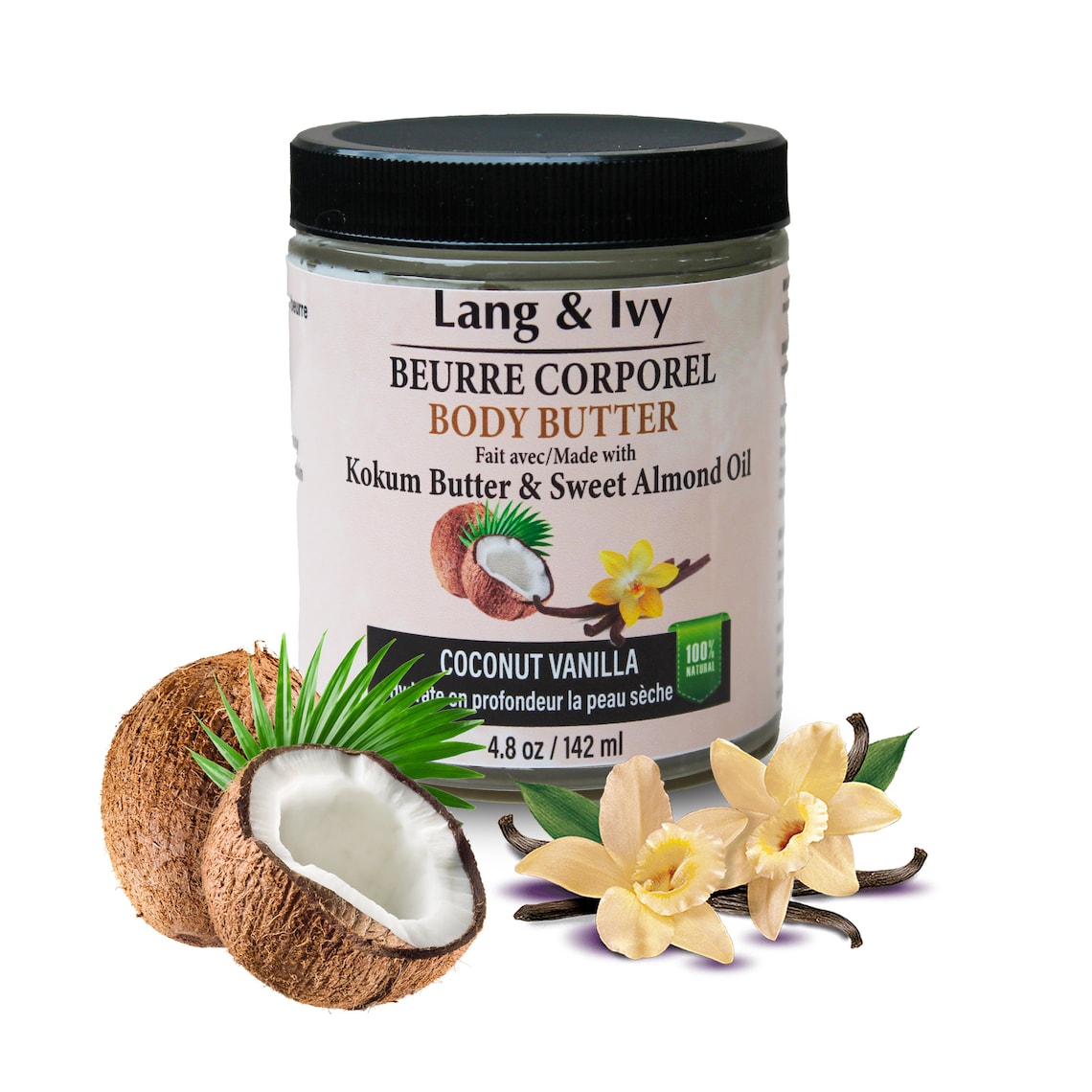 COCONUT VANILLA 100 Natural Organic Decadent Body Butter Etsy