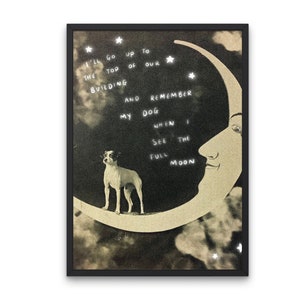 DOG MOON | A5 Print | Letter to an Old Poet / boygenius / The Record / Lucy Dacus / Julien Baker / Phoebe Bridgers / Art / Poster / Print