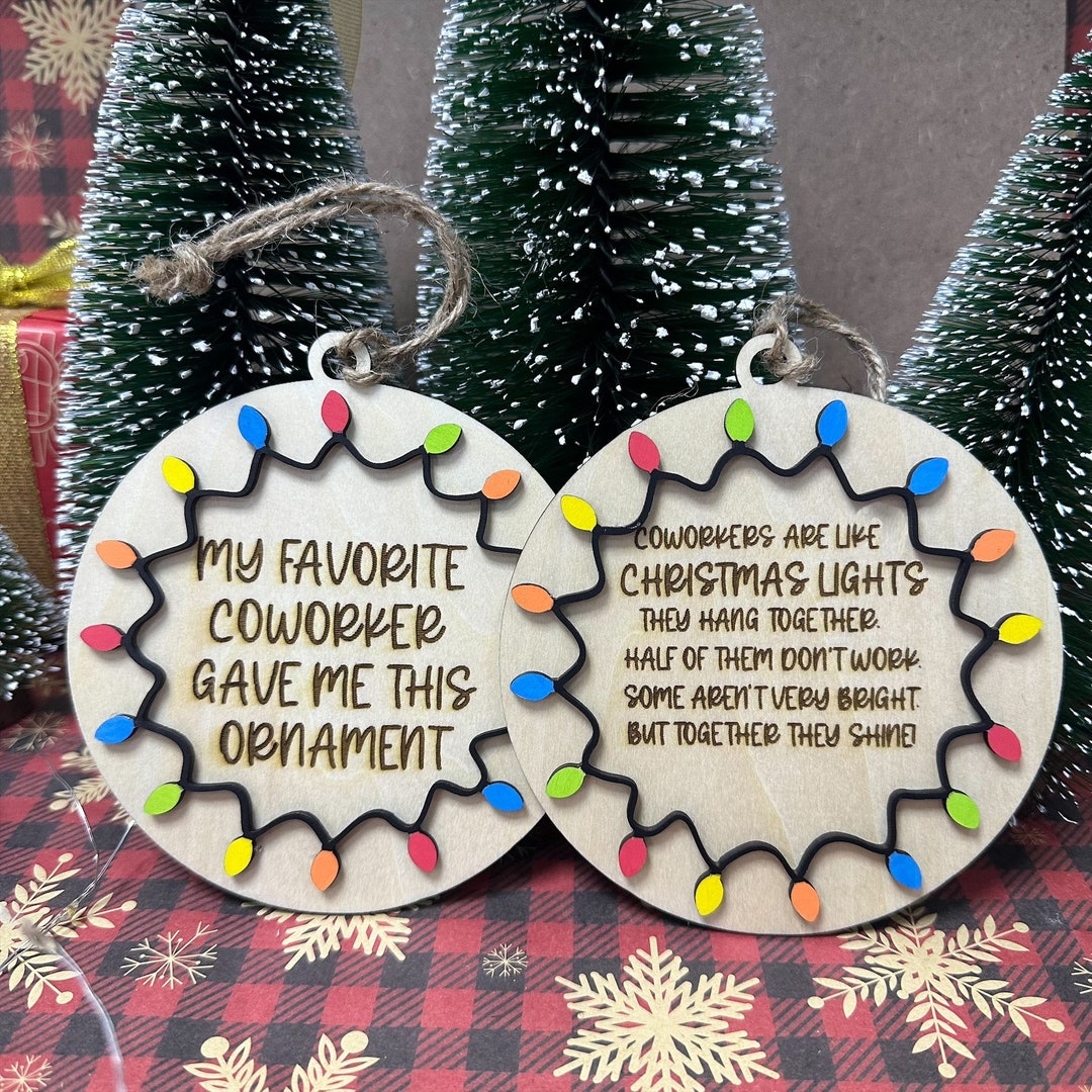 Coworkers Are Like Christmas Lights SVG Cut File, Christmas Ornament