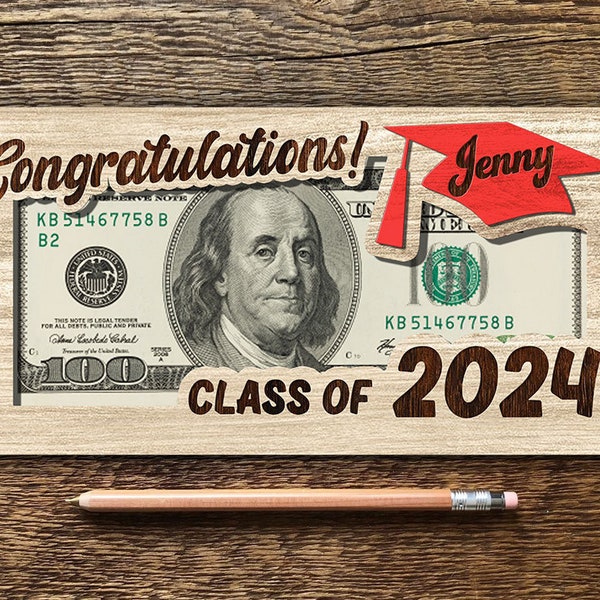 Graduation Money Holder SVG, Class of 2024, High School Graduation, Graduate Student, Senior 2024 Money Holder, Graduation SVG Cut File