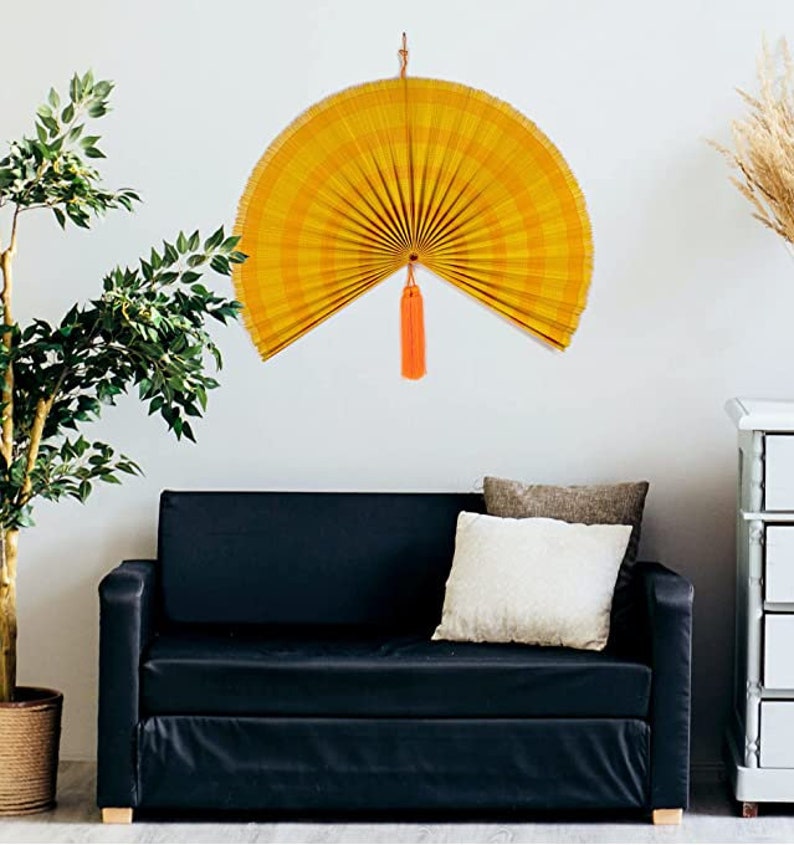 Giant Bamboo Folding Wall Fan Extra-large Bedroom Headboard - Etsy