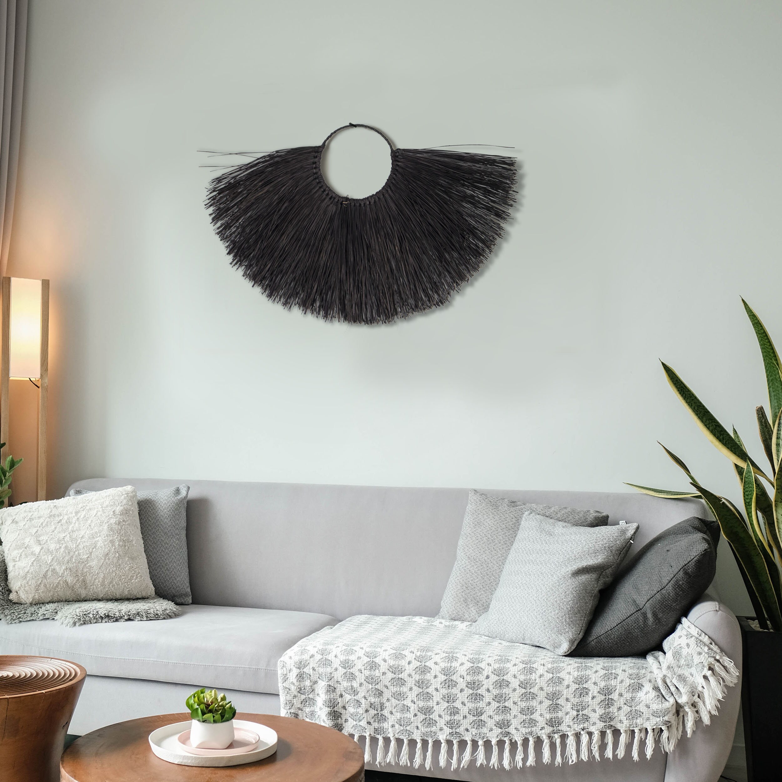 20x31 Giant Seagrass Fan Wall Decor Rustic Wall Etsy