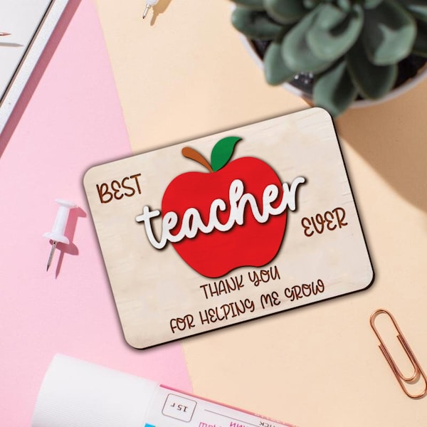 Teacher Appreciations Gift Card Holders Svg Laser File, Teacher Card Holder Svg Digital Download, Teacher Gifts, Gift Card Holder File