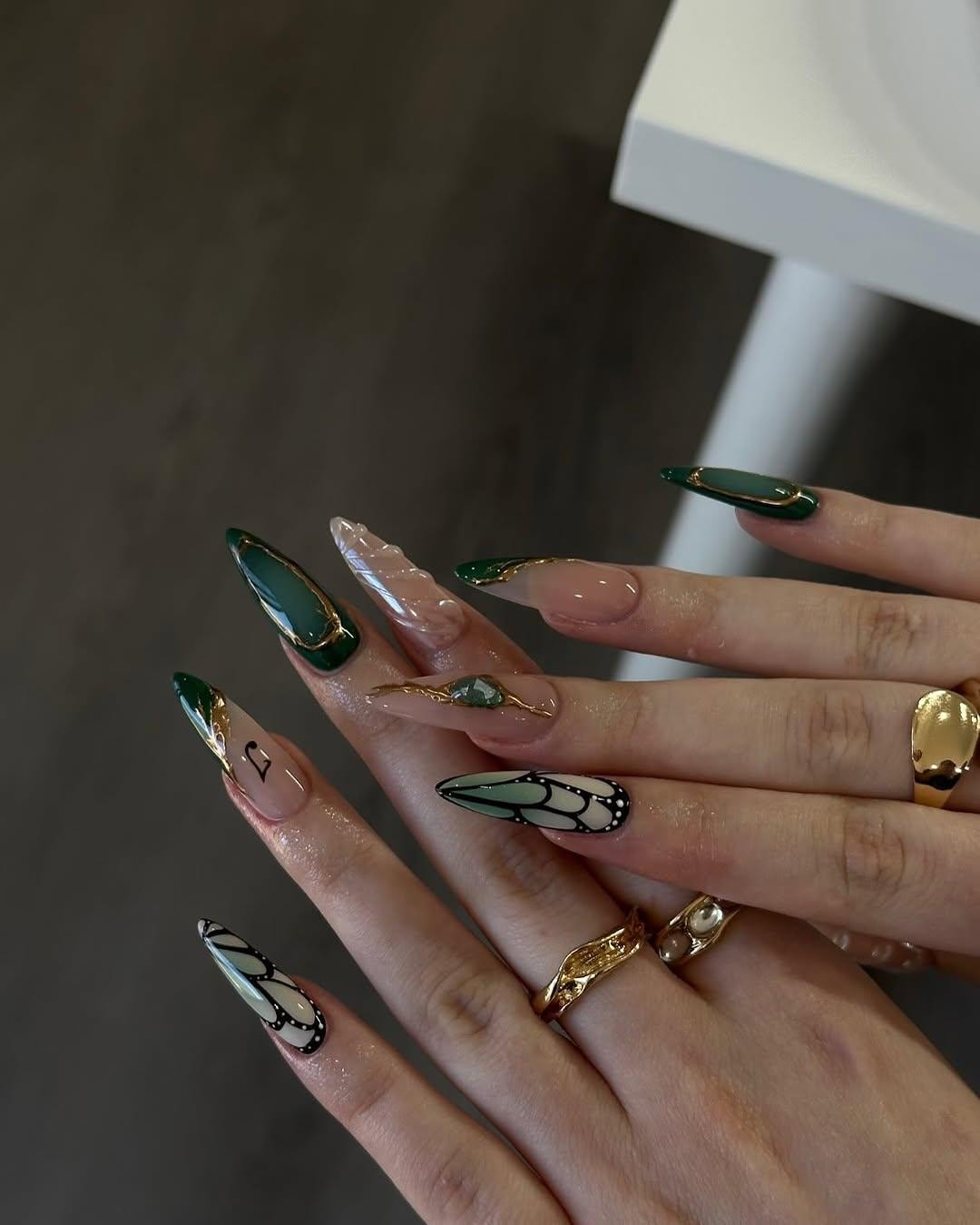 2025 Laser-Cut Wing Nails with Elegance