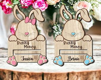 Easter Bunny Money Holder Svg Laser Cut, Bunny Money Holder Svg, Easter Basket Svg, Easter Money Holder, Kids Easter Gift, Bunny Money Svg