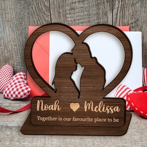 Romantic Couple Svg Laser Cut, Personalized Couple Wooden Sign, Laser Valentine's Day Cut File, Couple Sign SVG, Anniversary Couple Gift