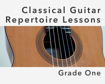 Grade 1 Repertoire Lessons for Classical Guitar (PDF)